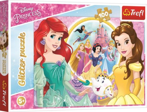 neuveden: Trefl Puzzle Disney Princess / 100 dílků, třpytivé