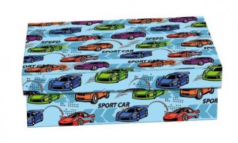 neuveden: Školní krabice Auta 33x22,5x8 cm