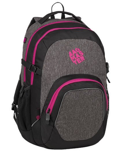 neuveden: Bagmaster Studentský batoh MATRIX 9 A BLACK/GRAY/PINK