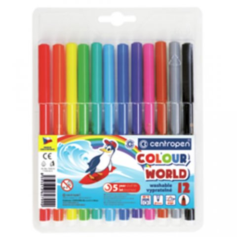 neuveden: Centropen Fixy COLOUR WORLD 7550 trojboké, sada 12 barev neuveden: Centropen Fixy COLOUR WORLD 7550 trojboké, sada 12 barev
