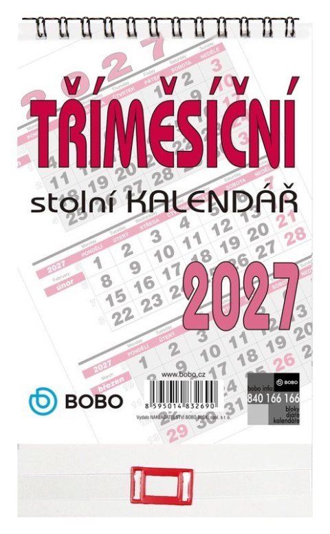 : Stolní kalendář 2027 tříměsíční