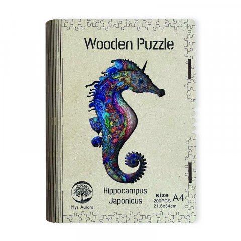 neuveden: Dřevěné puzzle/Mořský koník A4