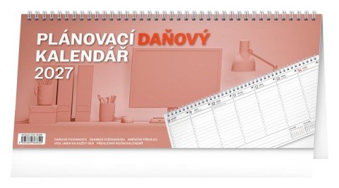 : NOTIQUE Stolní kalendář Plánovací daňový 2027, 33 x 14,5 cm