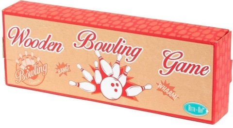 neuveden: Retro: Wooden Bowling Game/Stolní bowling