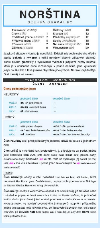 Winklerová Klára: NORŠTINA souhrn gramatiky Winklerová Klára: NORŠTINA souhrn gramatiky