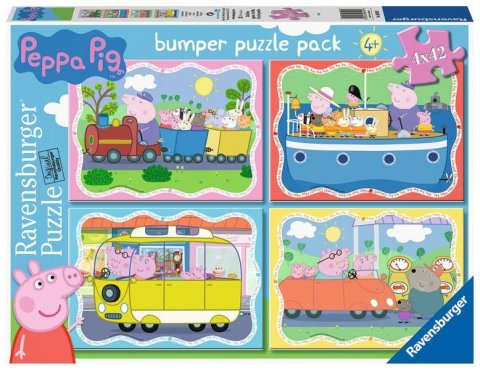 neuveden: Puzzle Prasátko Peppa 4x42 dílků