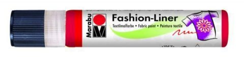 neuveden: Marabu liner na textil červený 25 ml