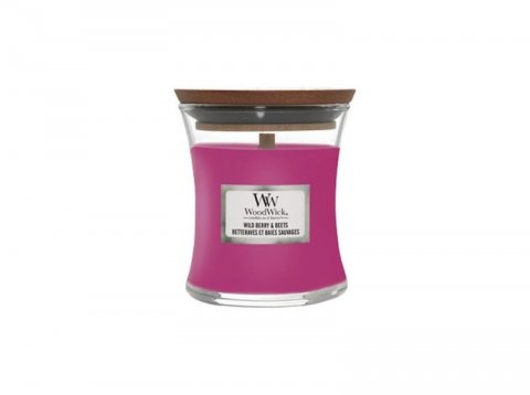 neuveden: WoodWick Wild Berry & Beets svíčka váza 85g