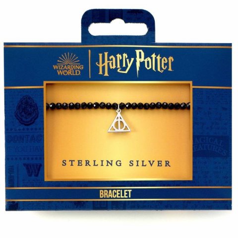 neuveden: Harry Potter Náramek se stříbrným přívěskem - Relikvie smrti (černý) neuveden: Harry Potter Náramek se stříbrným přívěskem - Relikvie smrti (černý)