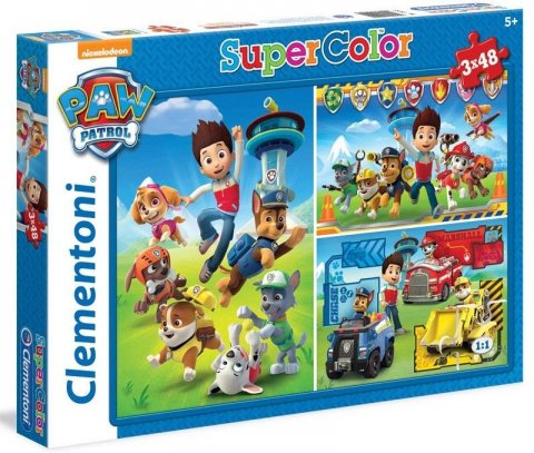 neuveden: Puzzle Supercolor Tlapková patrola 3x48 dílků