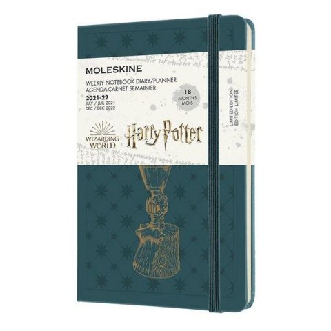 neuveden: Moleskine Harry Potter plánovací zápisník 2021-2022 zelený S