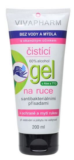 neuveden: Vivaco - Antibakteriální čistící gel na ruce 200 ml neuveden: Vivaco - Antibakteriální čistící gel na ruce 200 ml