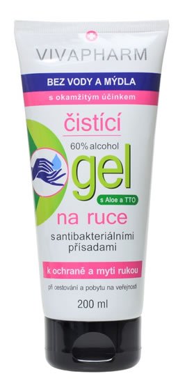 neuveden: Vivaco -  Antibakteriální čistící gel na ruce 200 ml