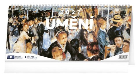 : Kalendář 2027 stolní: Umění - 14denní, 33 x 14,5 cm