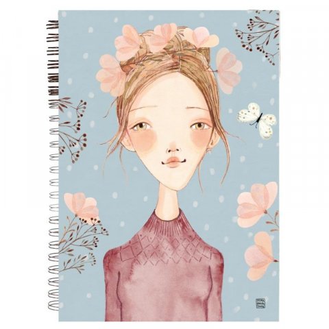 Knechtlová Ivona: Zápisník s autorskou ilustrací Ivony Knechtlové – Slečna s věnečkem Knechtlová Ivona: Zápisník s autorskou ilustrací Ivony Knechtlové – Slečna s věnečkem