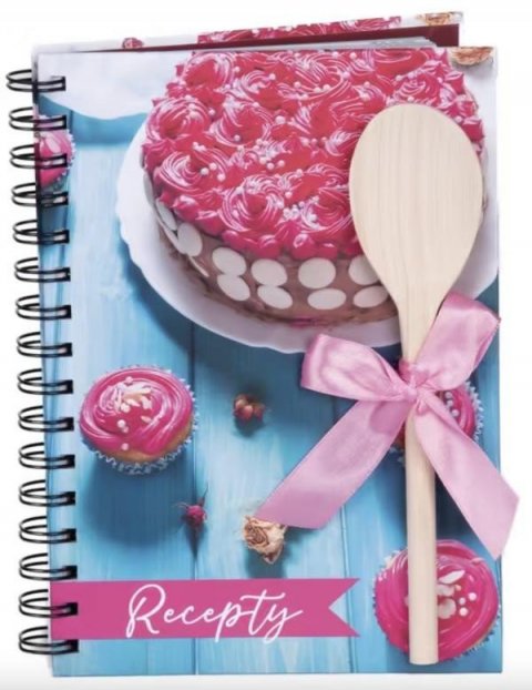 neuveden: Kniha na recepty s vařečkou A5 Cake spirála