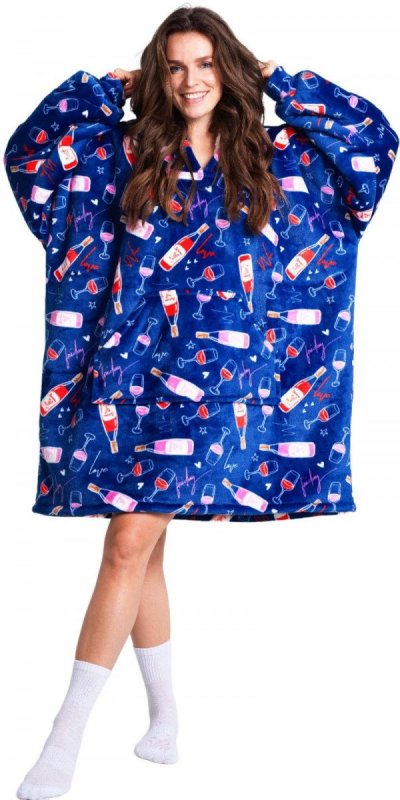 neuveden: Cozy Noxxiez mikinová deka pro teenagery a dospělé - Víno