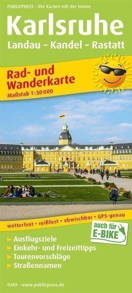 neuveden: Karlsruhe, Landau-Kandel-Rastatt 1:50 000 / cyklistická a turistická mapa
