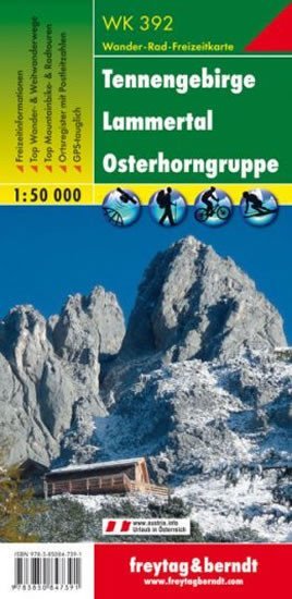 neuveden: WK 392 Tennengebirge, Lammertal, Osterhorngruppe 1:50 000 / turistická mapa neuveden: WK 392 Tennengebirge, Lammertal, Osterhorngruppe 1:50 000 / turistická mapa