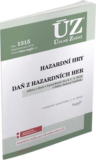 neuveden: ÚZ 1315 Hazardní hry, daň z hazardních her