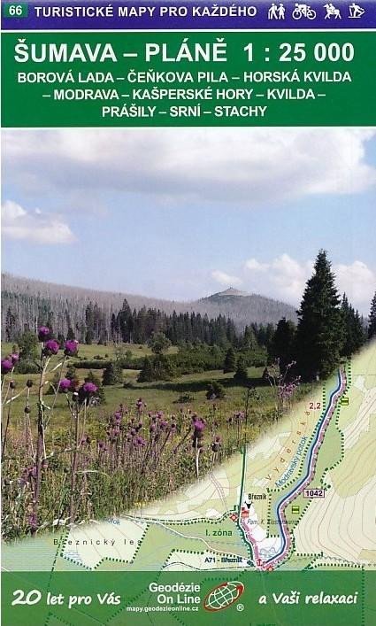 neuveden: Šumava Pláně 1:25 000 / 66 Turistické mapy pro každého