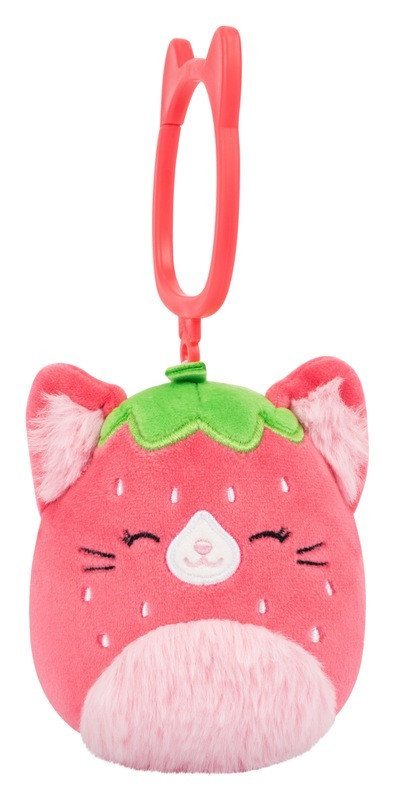 -: Squishmallows Klíčenka Jahodová kočka - Olma