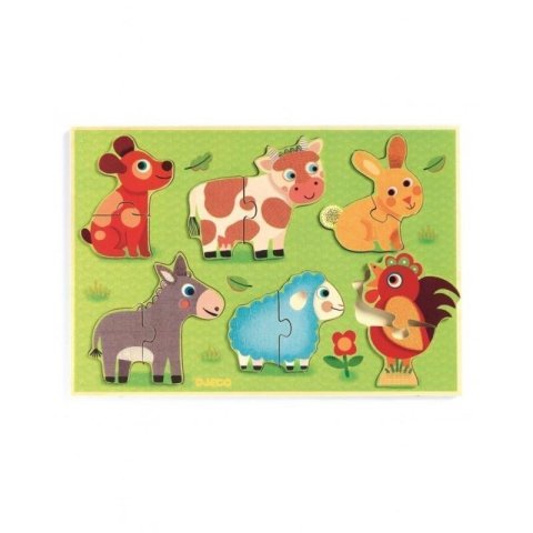 neuveden: DJECO Dřevěné puzzle Na dvorku