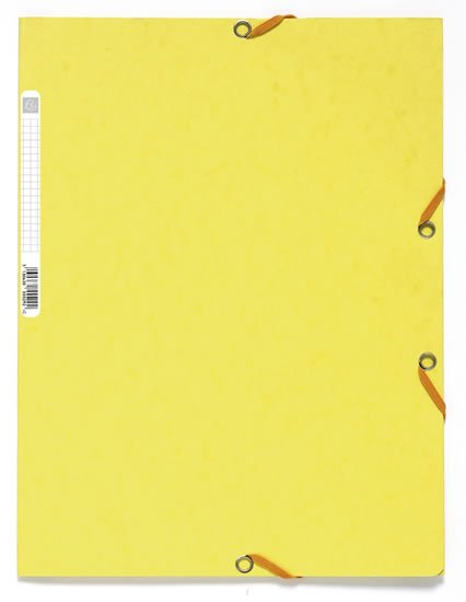 neuveden: Spisové desky s gumičkou A4 prešpán 400 g/m2 - citronově žluté