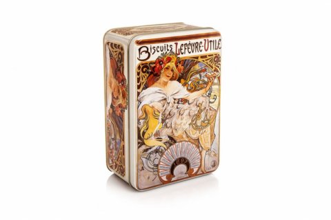 neuveden: Plechovka Alfons Mucha – Biscuits, velká