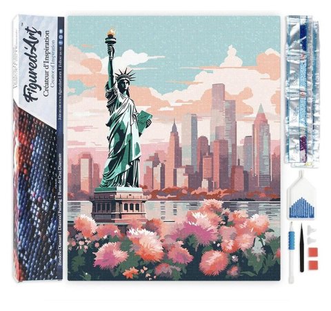 : Diamantové malování - Rozkvetlý New York 40x50cm bez rámu
