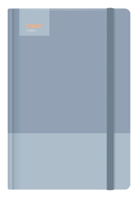 -: Blok A5, 100l, 80g, linkovaný - Casual Blue s gumou