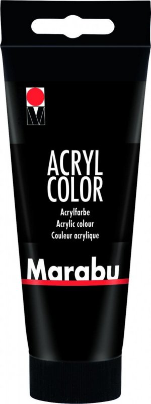 neuveden: Marabu Acryl Color akrylová barva - černá 073, 100 ml