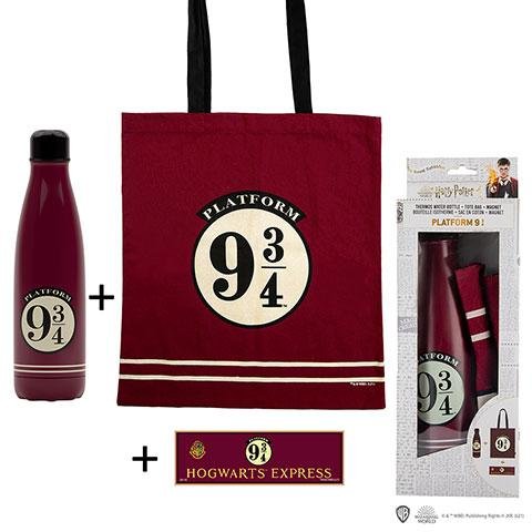 neuveden: Harry Potter Dárkový set - Nástupiště 9 a 3/4 (taška, láhev, magnet)