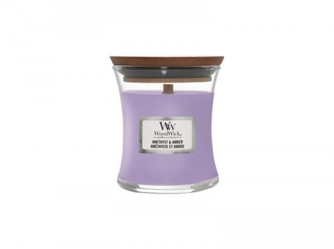 neuveden: WoodWick Amethyst & Amber svíčka váza 85g