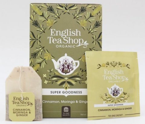 neuveden: English Tea Shop Čaj Skořice, moringa a zázvor, 20 sáčků