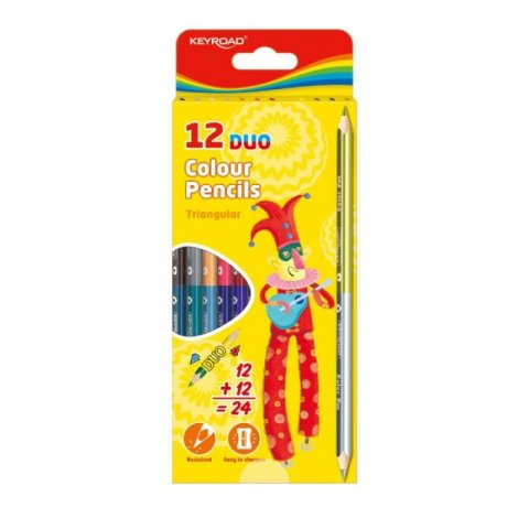 neuveden: Keyroad Pastelky Duo trojhranné 12 ks neuveden: Keyroad Pastelky Duo trojhranné 12 ks