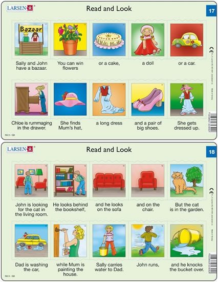 neuveden: Učební puzzle MIDI - Angličtina-krátký text RA9/10 dílků(2 druhy)