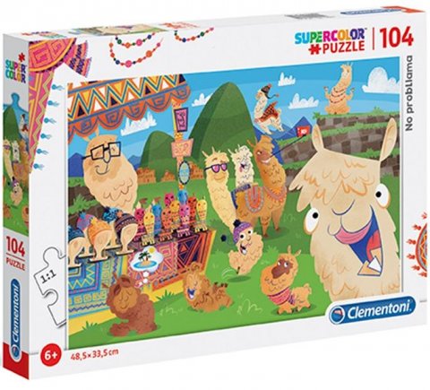 neuveden: Puzzle Supercolor No probLlama 104 dílků