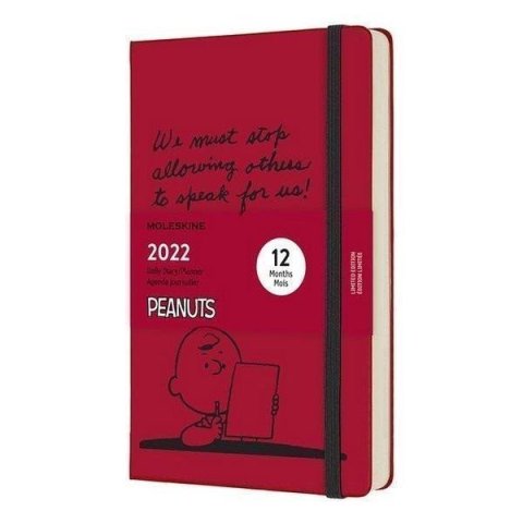 neuveden: Moleskine Diář 2022 Snoopy červený L, denní
