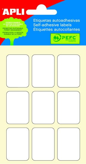 neuveden: Samolepicí etikety 22 x 32 mm - bílé 54 ks