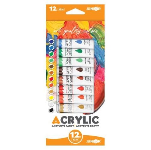 neuveden: Akrylové barvy/12 odstínů
