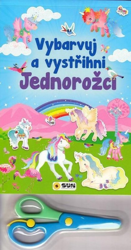 neuveden: Vybarvuj a Vystřihni Jednorožci (modrá)