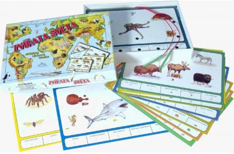 neuveden: Zvířata světa - společenská hra na baterie v krabici
