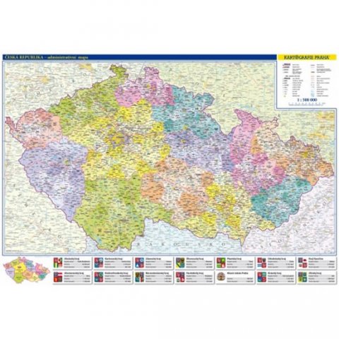 neuveden: Česká republika - administrativní mapa 1:500 tis.