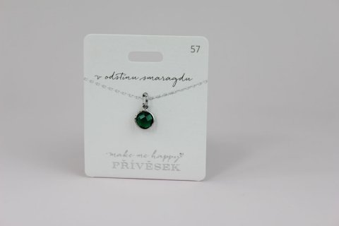 neuveden: Přívěsek MAKE ME HAPPY V odstínu smaragdu neuveden: Přívěsek MAKE ME HAPPY V odstínu smaragdu