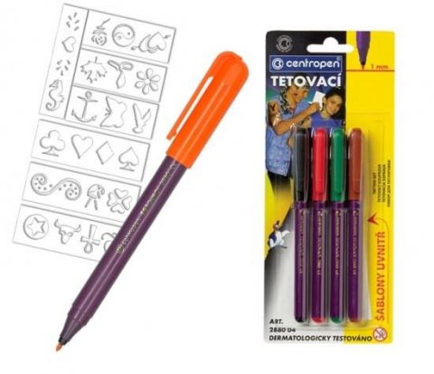 neuveden: Centropen Značkovač 2880 tetovací (4 ks) neuveden: Centropen Značkovač 2880 tetovací (4 ks)