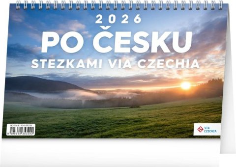 neuveden: Kalendář 2026 stolní: Po Česku stezkami Via Czechia, 23,1 x 14,5 cm neuveden: Kalendář 2026 stolní: Po Česku stezkami Via Czechia, 23,1 x 14,5 cm