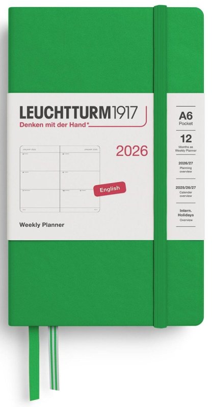 neuveden: Weekly Planner 2026 Pocket (A6) Spring Leaf