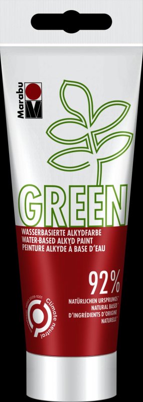 neuveden: Marabu Green Alkydová barva - jasmínová červená 100 ml