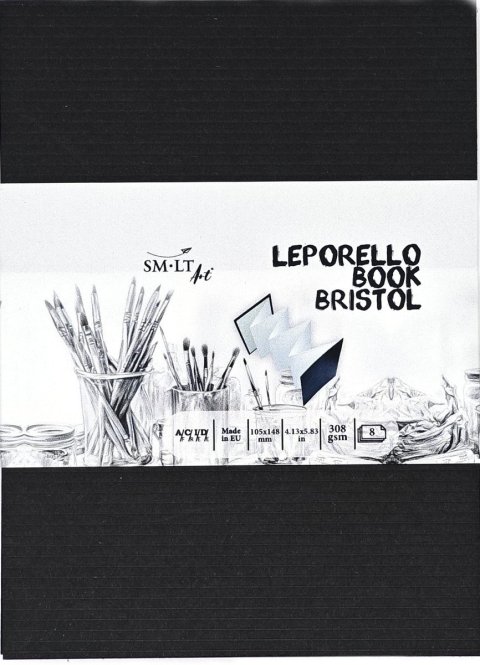 -: SMLT Art Leporello Bristol 105x148mm - 8 listů